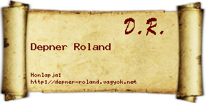 Depner Roland névjegykártya